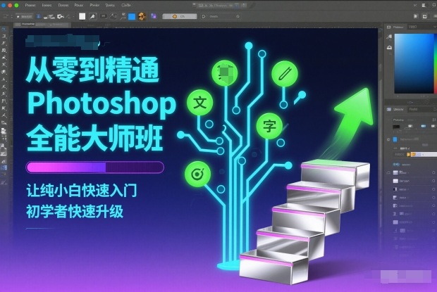 从零到精通Photoshop全能大师班,让纯小白快速入门,初学者快速升级|一站式知识服务平台|多样资源|热门项目|详尽教程|学习交流|成功之门|HY资源库