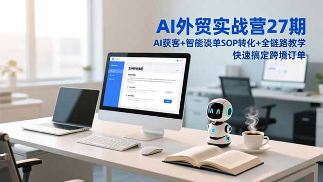AI外贸实战营27期,AI获客+智能谈单+SOP转化+全链路教学,快速搞定跨境订单|一站式知识服务平台|多样资源|热门项目|详尽教程|学习交流|成功之门|HY资源库