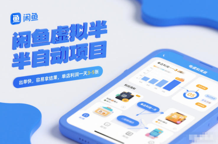 闲鱼虚拟半自动项目,出单快,容易拿结果,单店利润一天3-5张|一站式知识服务平台|多样资源|热门项目|详尽教程|学习交流|成功之门|HY资源库