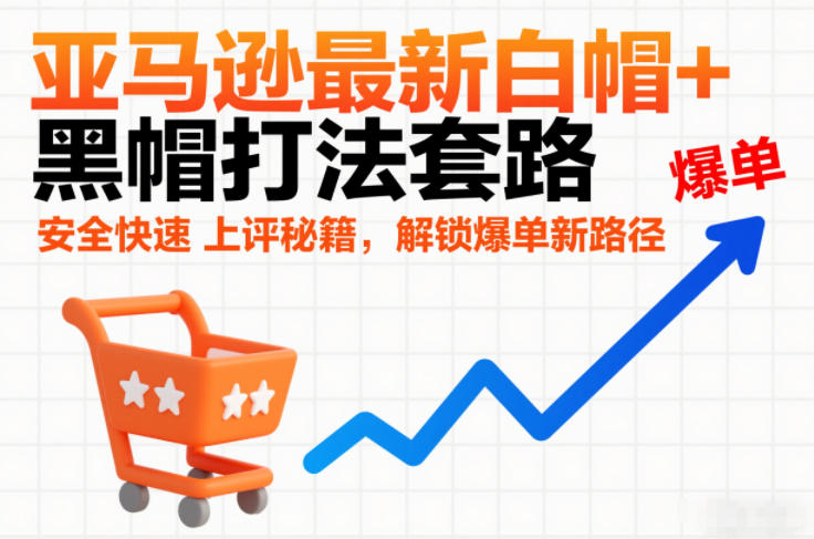 亚马逊最新白帽+黑帽打法套路,安全快速上评秘籍,解锁爆单新路径网赚项目-副业赚钱-互联网创业-资源整合歪妹网赚
