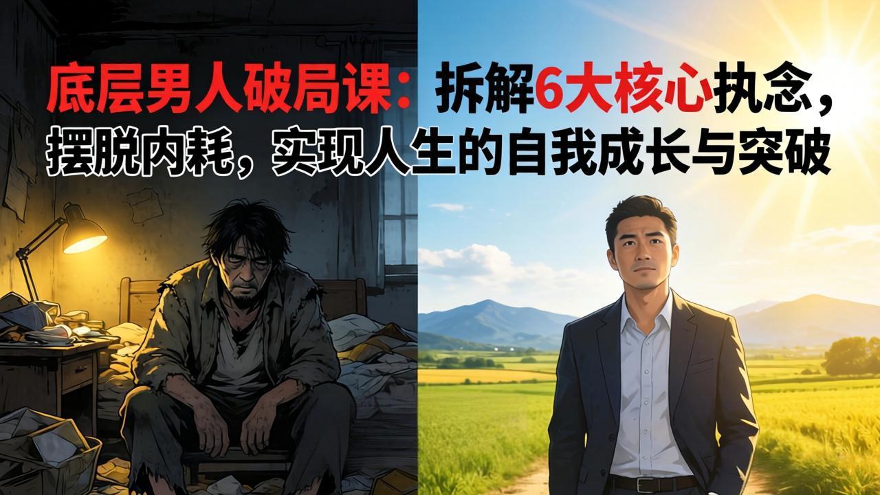付费文章:底层男人破局课:拆解 6 大核心执念,摆脱内耗,实现人生的自我成长与突破网赚项目-副业赚钱-互联网创业-资源整合老八网赚