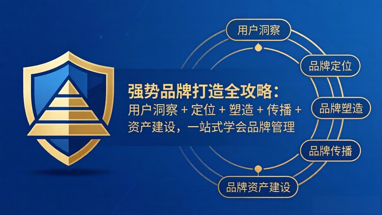 强势品牌打造全攻略：用户洞察 + 定位 + 塑造 + 传播 + 资产建设，一站式学会品牌管理网赚项目-副业赚钱-互联网创业-资源整合西狂乐