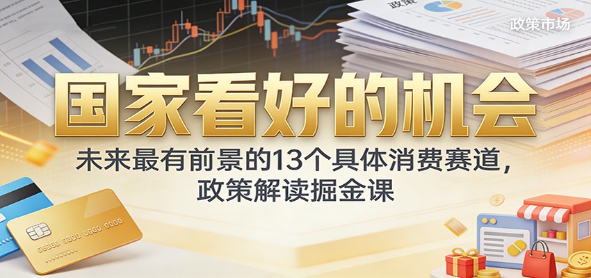 公众号付费文章：国家看好的机会，未来最有前景的13个具体消费赛道，政策解读掘金课|一站式知识服务平台|多样资源|热门项目|详尽教程|学习交流|成功之门|HY资源库