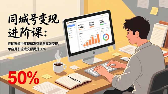 同城号变现进阶课：在同城赛道中实现精准引流与高效变现，单店月引流成交额提升50%|一站式知识服务平台|多样资源|热门项目|详尽教程|学习交流|成功之门|HY资源库