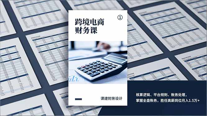 跨境电商财务课，核算逻辑、平台规则、账务处理，掌握全盘账务，胜任高薪岗位月入1.5万+|一站式知识服务平台|多样资源|热门项目|详尽教程|学习交流|成功之门|HY资源库