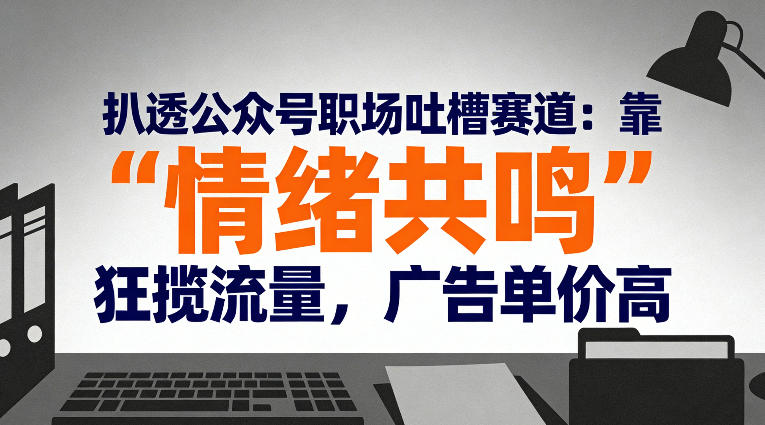 扒透公众号职场吐槽赛道：靠“情绪共鸣”狂揽流量，广告单价高|一站式知识服务平台|多样资源|热门项目|详尽教程|学习交流|成功之门|HY资源库