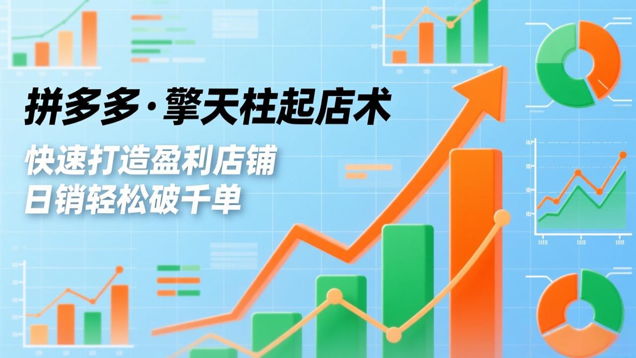 拼多多·擎天柱起店术，爆流布局、利润起飞、不断流，快速打造盈利店铺，日销轻松破千单|一站式知识服务平台|多样资源|热门项目|详尽教程|学习交流|成功之门|HY资源库