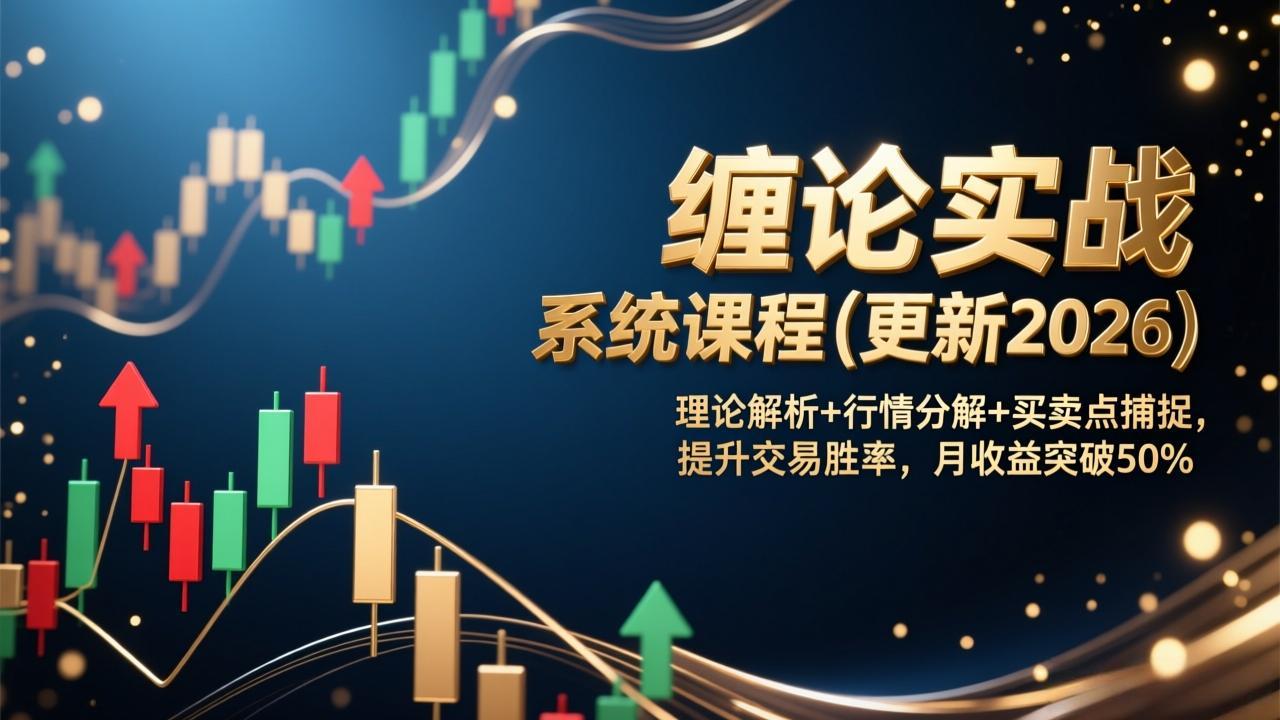 缠论实战系统课程(更新2026)，理论解析+行情分解+买卖点捕捉，提升交易胜率，月收益突破50%|一站式知识服务平台|多样资源|热门项目|详尽教程|学习交流|成功之门|HY资源库