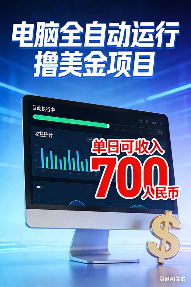 2026年电脑全自动赚美金项目，单电脑日收益700+|一站式知识服务平台|多样资源|热门项目|详尽教程|学习交流|成功之门|HY资源库