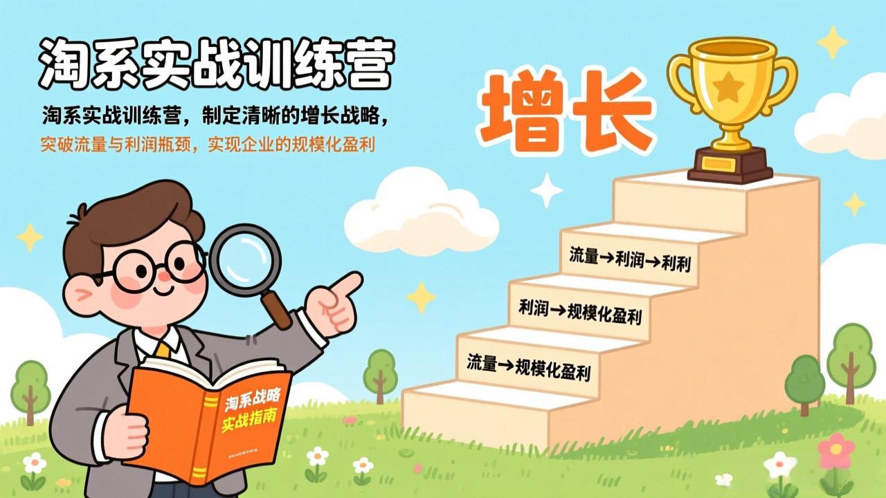 淘系实战训练营(更新)，制定清晰的增长战略，突破流量与利润瓶颈，实现企业的规模化盈利|一站式知识服务平台|多样资源|热门项目|详尽教程|学习交流|成功之门|HY资源库