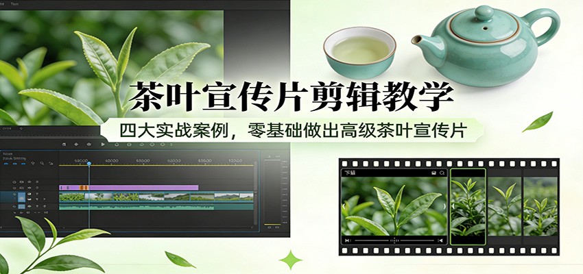 茶叶宣传片剪辑教学：四大实战案例，零基础做出高级茶叶宣传片|一站式知识服务平台|多样资源|热门项目|详尽教程|学习交流|成功之门|HY资源库