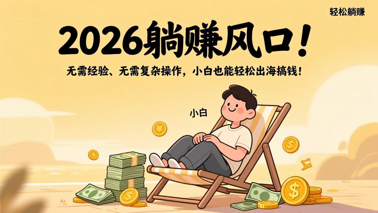 2026躺赚风口！无需经验、无需复杂操作，小白也能轻松出海搞钱！|一站式知识服务平台|多样资源|热门项目|详尽教程|学习交流|成功之门|HY资源库