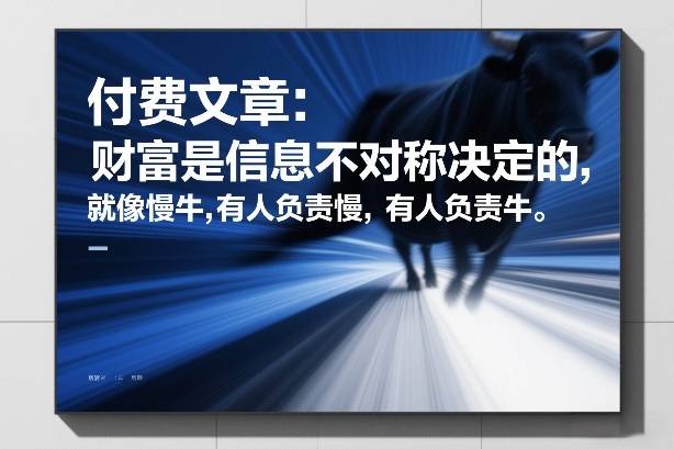 付费文章：财富是信息不对称决定的，就像慢牛，有人负责慢，有人负责牛|一站式知识服务平台|多样资源|热门项目|详尽教程|学习交流|成功之门|HY资源库