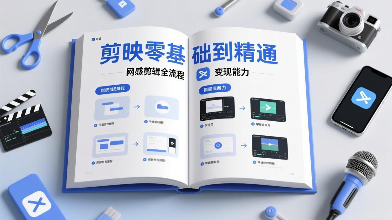 剪映零基础也能快速上手，从入门到精通掌握网感剪辑全流程，掌握能直接变现的剪辑能力网赚项目-副业赚钱-互联网创业-资源整合老八网赚