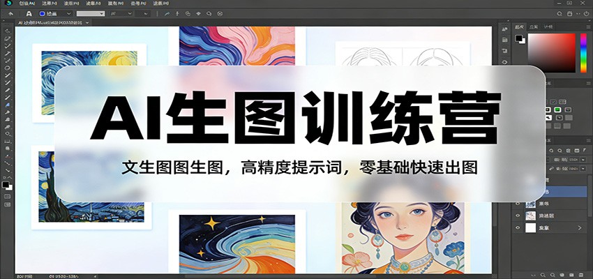 AI生图训练营：文生图图生图，高精度提示词，零基础快速出图网赚项目-副业赚钱-互联网创业-资源整合老八网赚