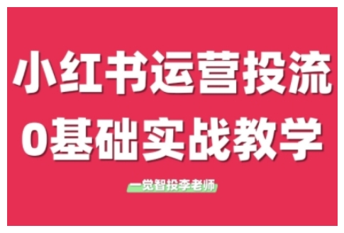 小红书运营投流，小红书广告投放从0到1的实战课，学完即可开始投放（更新26年）网赚项目-副业赚钱-互联网创业-资源整合老八网赚