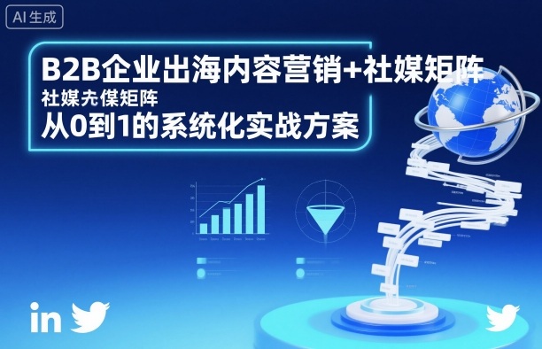B2B企业出海内容营销+社媒矩阵，从0到1的系统化实战方案网赚项目-副业赚钱-互联网创业-资源整合老八网赚