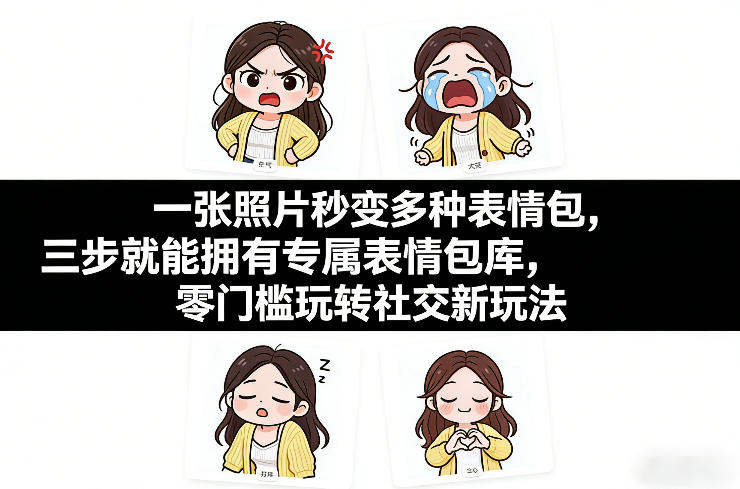 一张照片秒变多种表情包，三步就能拥有专属表情包库，零门槛玩转社交新玩法【文档】网赚项目-副业赚钱-互联网创业-资源整合老八网赚