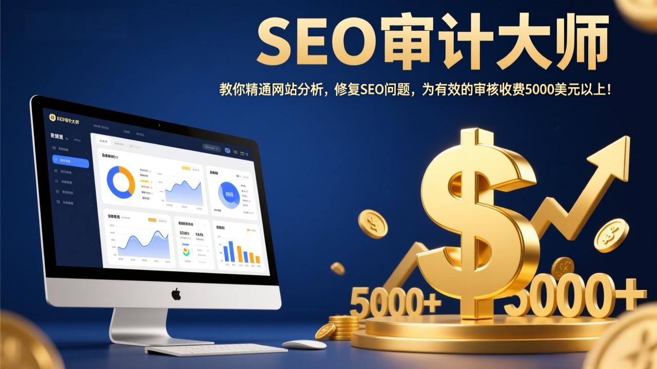 SEO审计大师：教你精通网站分析，修复SEO问题，为有效的审核收费5000美元以上！网赚项目-副业赚钱-互联网创业-资源整合老八网赚