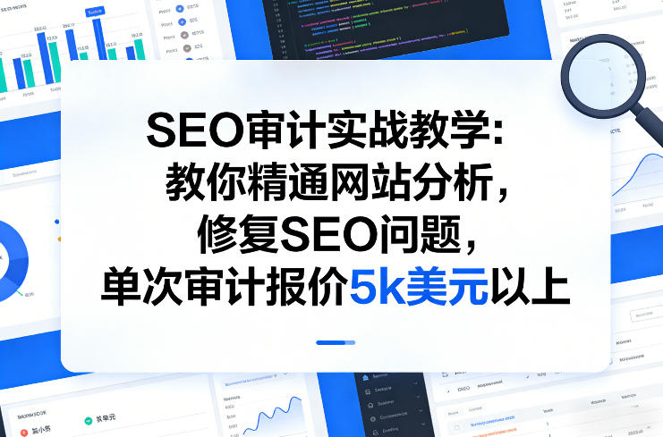 SEO审计实战教学：教你精通网站分析，修复SEO问题，单次审计报价5k美元以上网赚项目-副业赚钱-互联网创业-资源整合老八网赚