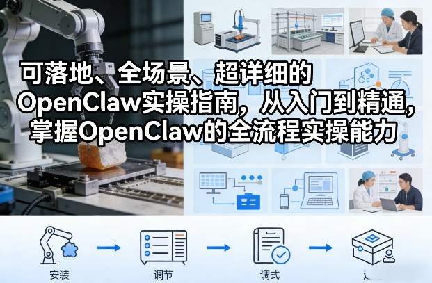 可落地、全场景、超详细的OpenClaw实操指南，从入门到精通，掌握OpenClaw的全流程实操能力网赚项目-副业赚钱-互联网创业-资源整合老八网赚