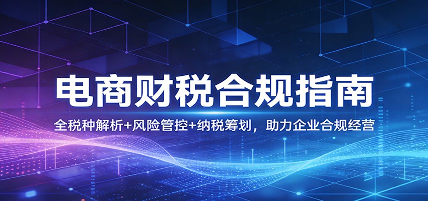 电商财税合规指南：全税种解析+风险管控+纳税筹划，助力企业合规经营网赚项目-副业赚钱-互联网创业-资源整合老八网赚