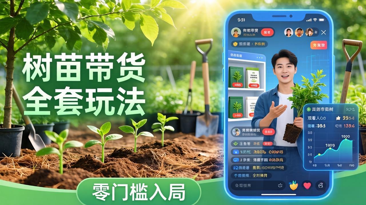 视频号AI树苗带货全套玩法：零门槛入局，掌握豆包、千问等AI工具制作树苗视频的全套流程|一站式知识服务平台|多样资源|热门项目|详尽教程|学习交流|成功之门|HY资源库