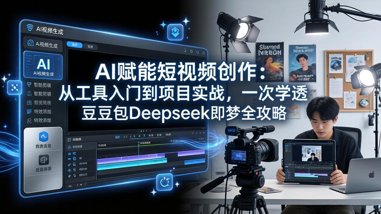 AI赋能短视频创作：从工具入门到项目实战，一次学透豆包Deepseek即梦全攻略|一站式知识服务平台|多样资源|热门项目|详尽教程|学习交流|成功之门|HY资源库