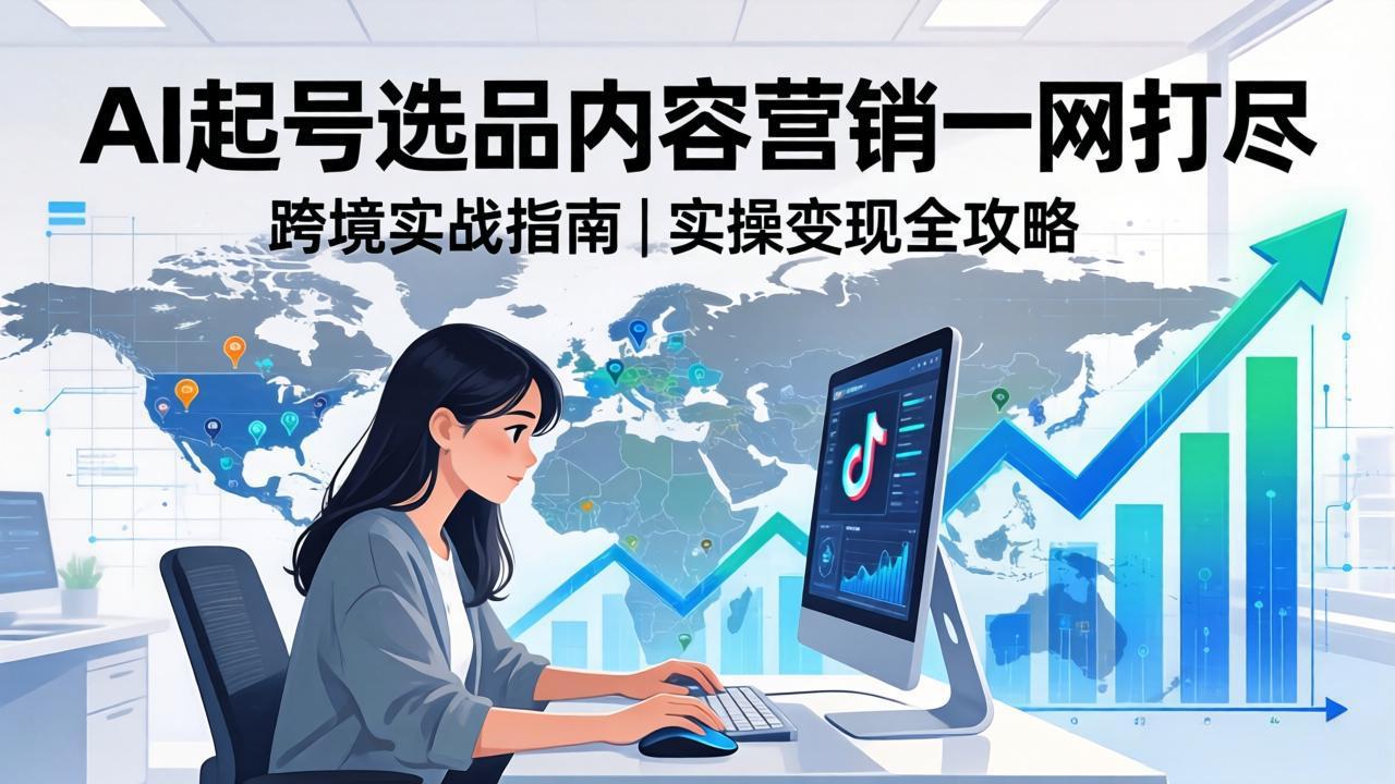 2026 TikTok 跨境AI实操：从零基础到变现全流程，AI起号选品内容营销一网打尽网赚项目-副业赚钱-互联网创业-资源整合老八网赚