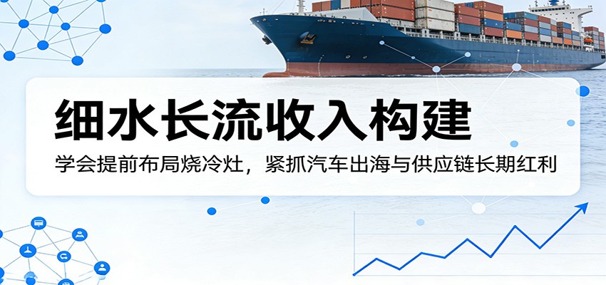 付费文章：细水长流收入构建，学会提前布局烧冷灶，紧抓汽车出海与供应链长期红利|一站式知识服务平台|多样资源|热门项目|详尽教程|学习交流|成功之门|HY资源库