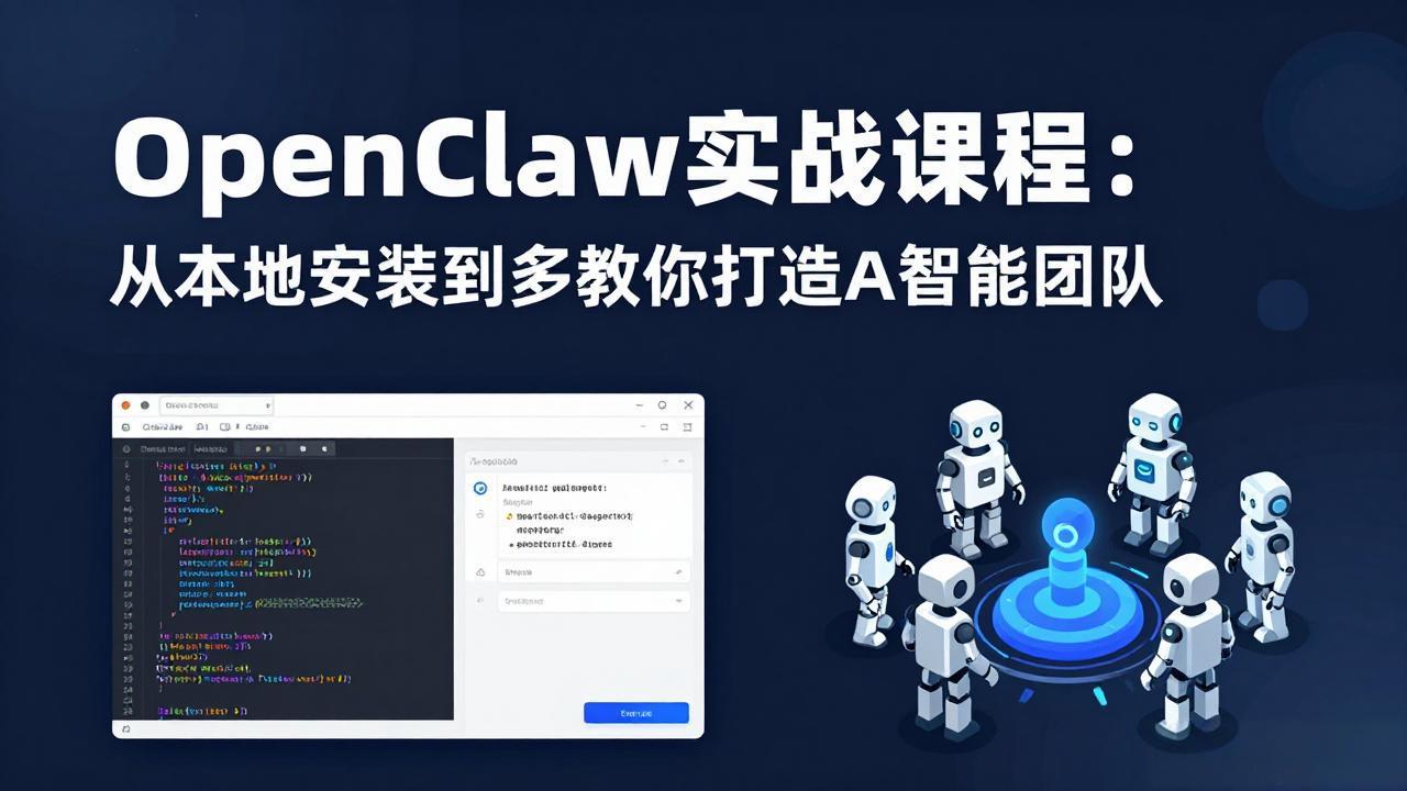 OpenClaw实战课程：从本地安装到多Agent协同，手把手教你打造AI智能团队网赚项目-副业赚钱-互联网创业-资源整合老八网赚